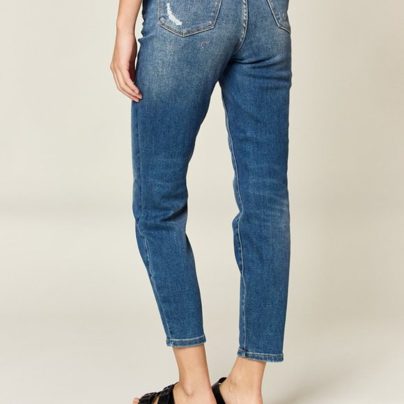 Judy Blue Full Size Tummy Control High Waist Slim Jeans - Picture 1 of 3